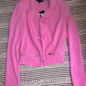 Pink copped blazer